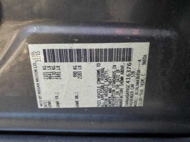 2016 NISSAN MAXIMA 3.5 - 1N4AA6APXGC416376