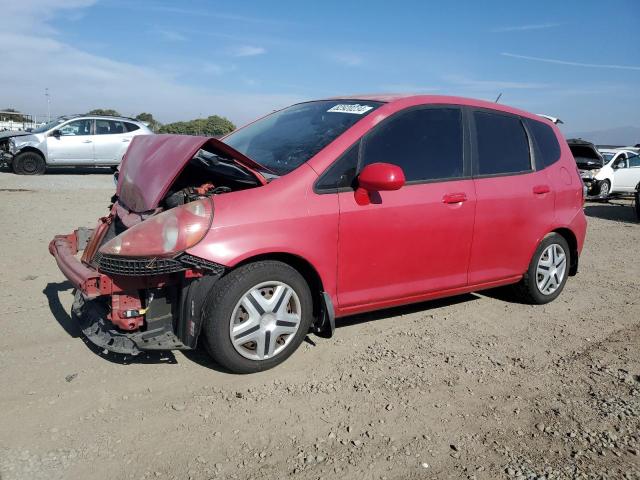 HONDA FIT 2007 red  gas JHMGD38427S059494 photo #1