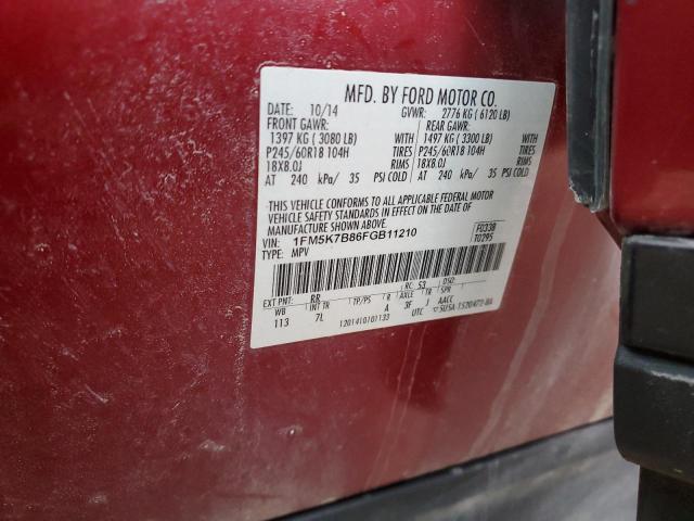 2015 FORD EXPLORER - 1FM5K7B86FGB11210