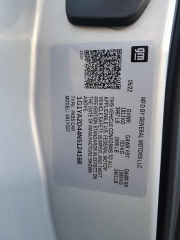 2022 CHEVROLET CORVETTE S - 1G1YA2D44N5124168