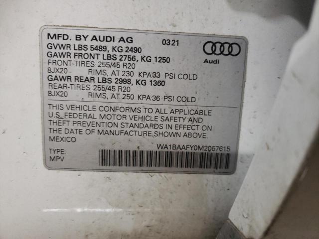 2021 AUDI Q5 PREMIUM - WA1BAAFY0M2067615