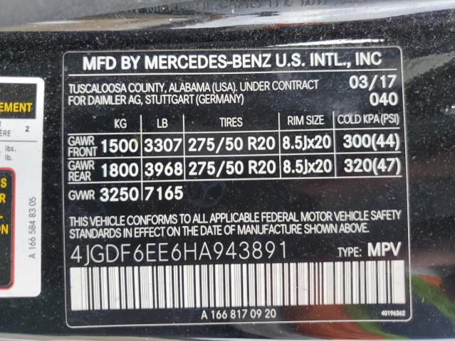 2017 MERCEDES-BENZ GLS 450 4M - 4JGDF6EE6HA943891