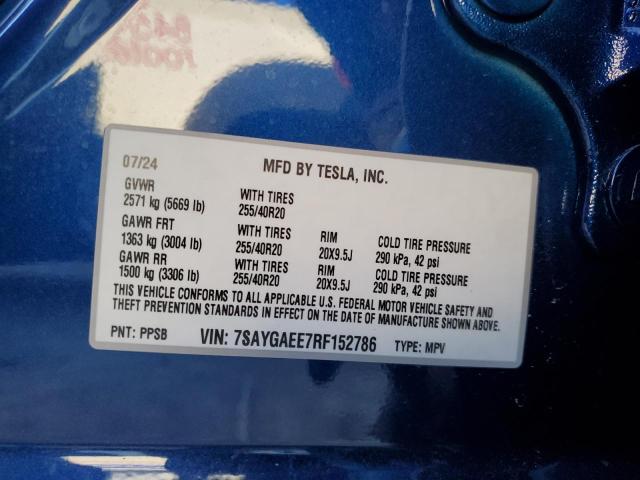 2024 TESLA MODEL Y - 7SAYGAEE7RF152786