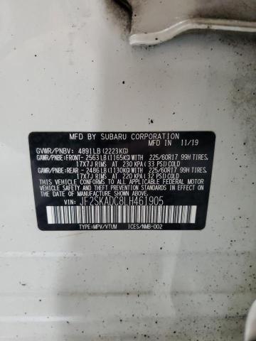 2020 SUBARU FORESTER JF2SKADC8LH461905