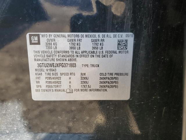 2015 GMC SIERRA K15 - 3GTU2WEJXFG371803