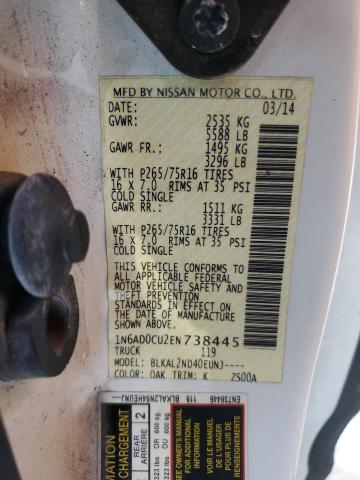 VIN 1N6AD0CU2EN738445 2014 NISSAN FRONTIER no.12