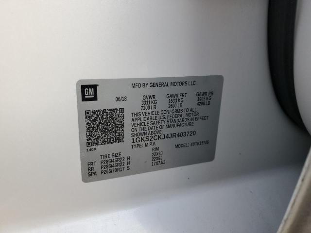 2018 GMC YUKON DENA - 1GKS2CKJ4JR403720
