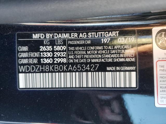 VIN WDDZH8KB0KA653427 2019 MERCEDES-BENZ E-CLASS no.14