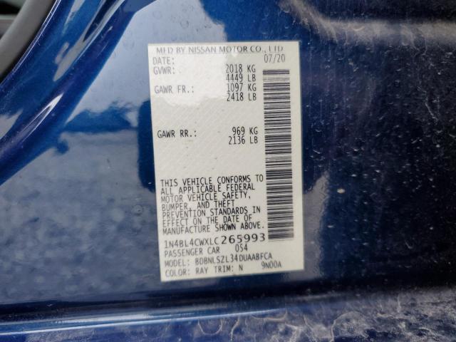 2020 NISSAN ALTIMA SR - 1N4BL4CWXLC265993