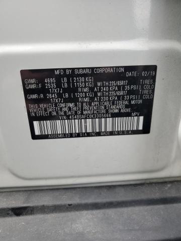 2019 SUBARU OUTBACK 2. - 4S4BSAFC0K3305666