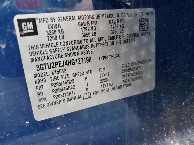 2017 GMC SIERRA K15 - 3GTU2PEJ4HG127198