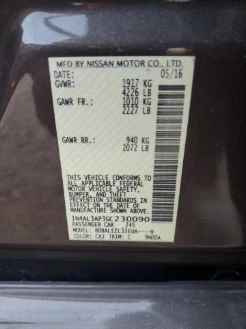 2016 NISSAN ALTIMA 2.5 - 1N4AL3AP3GC230090