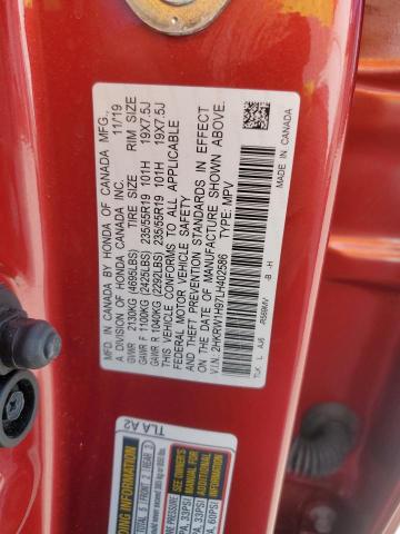 2020 HONDA CR-V TOURI - 2HKRW1H97LH402586