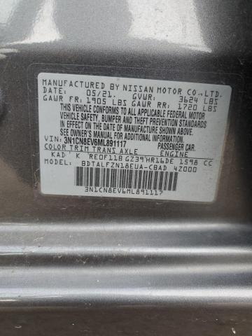 VIN 3N1CN8EV6ML891117 2021 NISSAN VERSA no.12