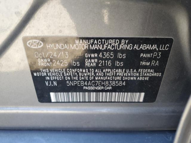 VIN 5NPEB4AC7EH838584 2014 HYUNDAI SONATA no.12