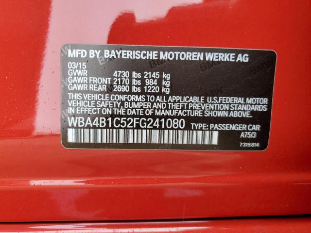 2015 BMW 435 I GRAN - WBA4B1C52FG241080