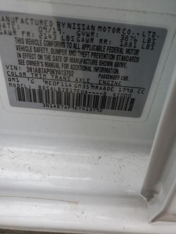 2019 NISSAN SENTRA S - 3N1AB7AP9KY413792