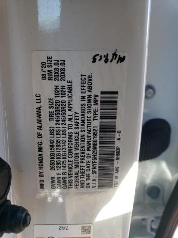 2021 HONDA PILOT SE 5FNYF6H29MB019521