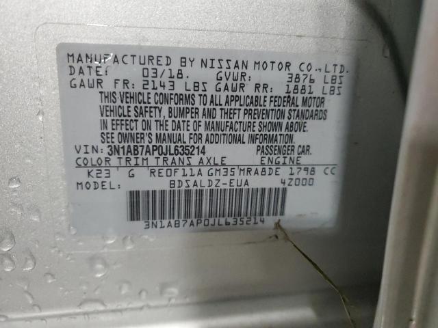 2018 NISSAN SENTRA S - 3N1AB7AP0JL635214