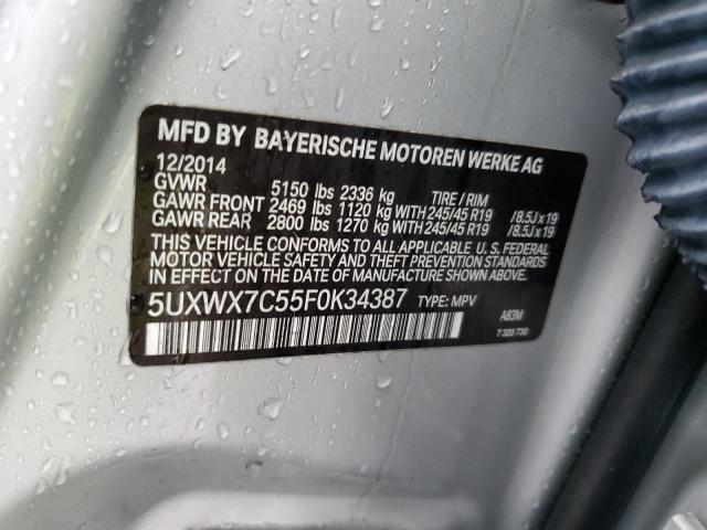 VIN 5UXWX7C55F0K34387 2015 BMW X3 no.13