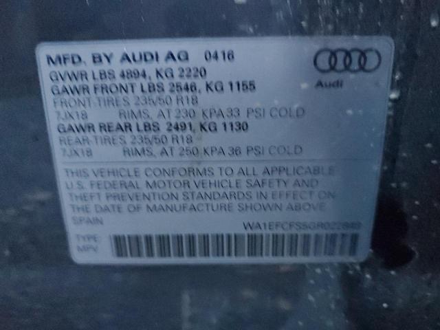 VIN WA1EFCFS5GR022848 2016 AUDI Q3 no.14