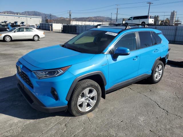 TOYOTA RAV4 XLE 2019 blue  hybrid engine JTMRWRFV4KJ009729 photo #1