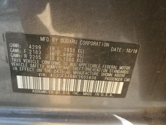 2019 SUBARU IMPREZA 4S3GKAA64K3605836