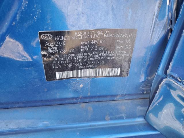 2018 HYUNDAI SONATA SPO - 5NPE34AF4JH647738