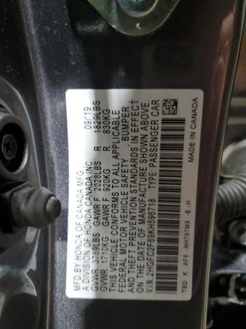 2019 HONDA CIVIC LX - 2HGFC2F69KH596718