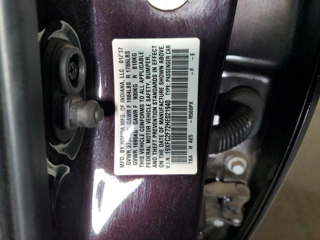 2017 HONDA CIVIC EX - 19XFC2F72HE021940