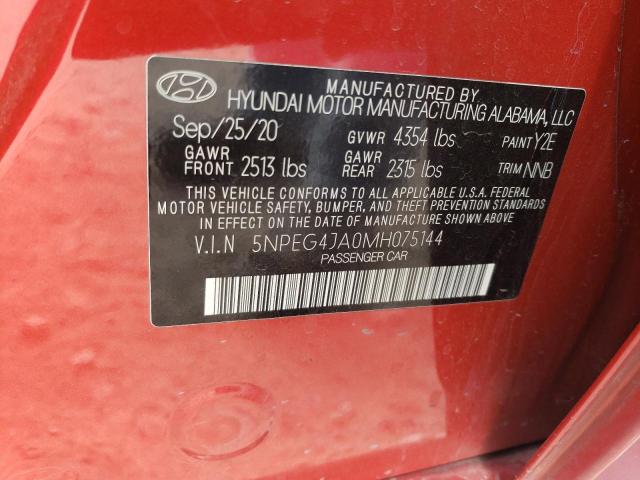 2021 HYUNDAI SONATA SE - 5NPEG4JA0MH075144