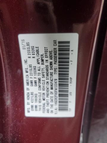 2015 HONDA ACCORD EXL - 1HGCR2F85FA100479