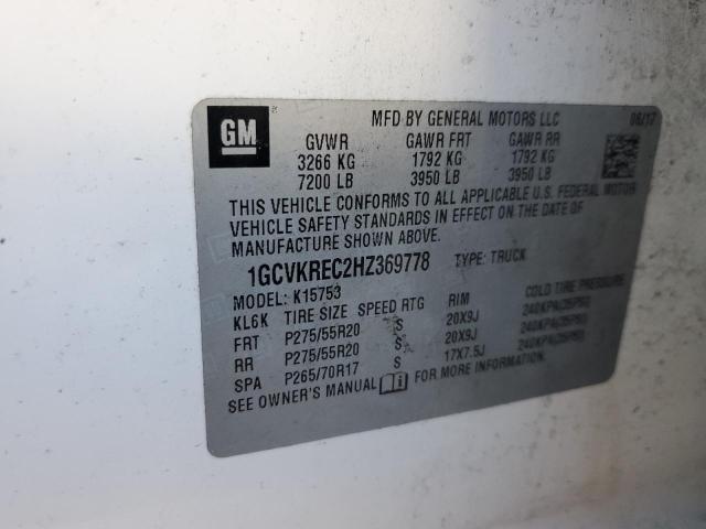 2017 CHEVROLET SILVERADO - 1GCVKREC2HZ369778