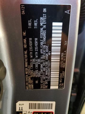 2021 TOYOTA HIGHLANDER - 5TDGZRBH4MS110077