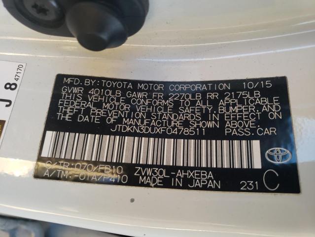 2015 TOYOTA PRIUS - JTDKN3DUXF0478511