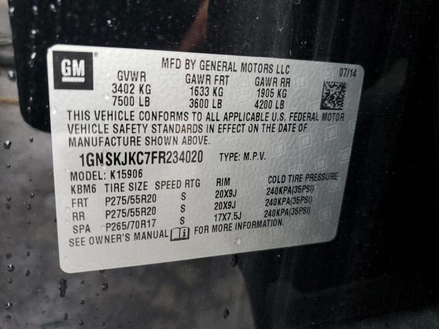 VIN 1GNSKJKC7FR234020 2015 CHEVROLET SUBURBAN no.13