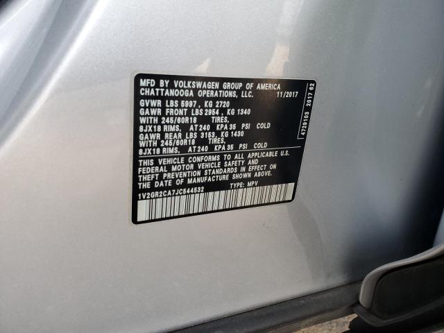 2018 VOLKSWAGEN ATLAS S - 1V2GR2CA7JC544532