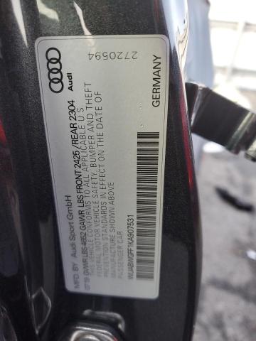 2019 AUDI RS3 WUABWGFF1KA907531