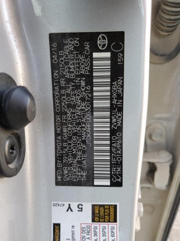 2016 TOYOTA PRIUS - JTDKARFU0G3017216