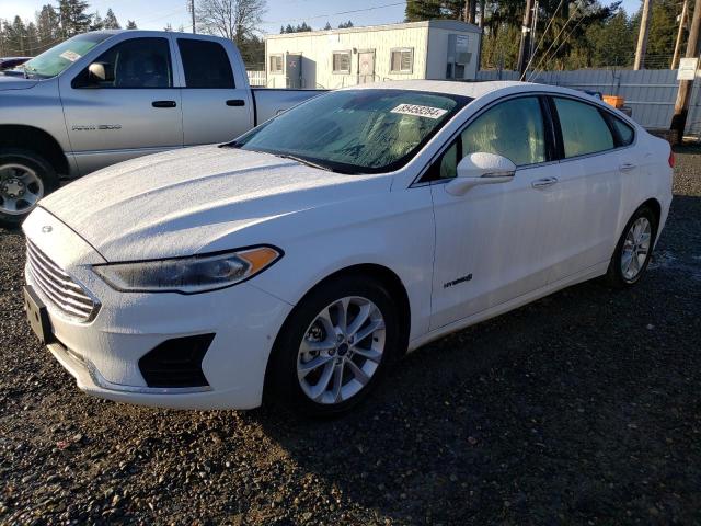 FORD FUSION SEL 2019 white  hybrid engine 3FA6P0MU7KR265641 photo #1