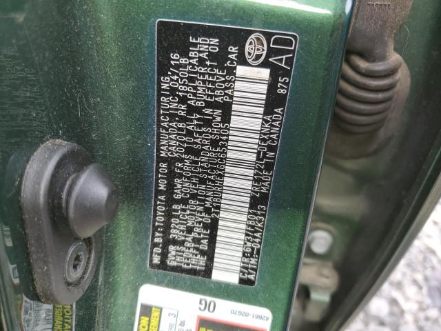 2016 TOYOTA COROLLA L - 2T1BURHEXGC653405