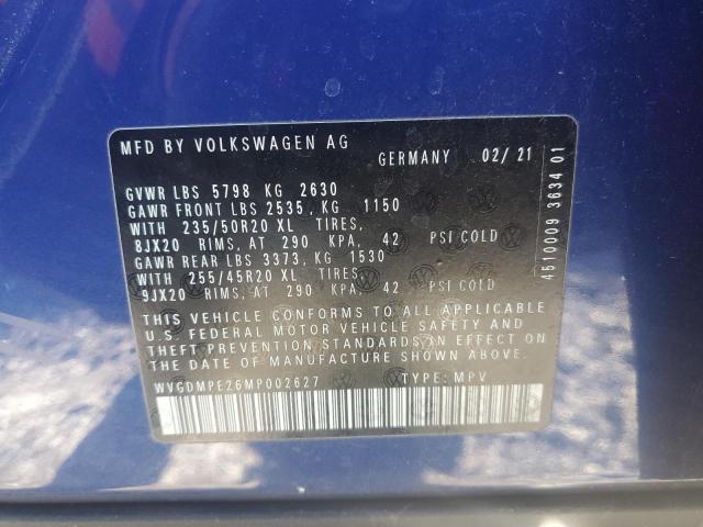 2021 VOLKSWAGEN ID.4 FIRST WVGDMPE26MP002627
