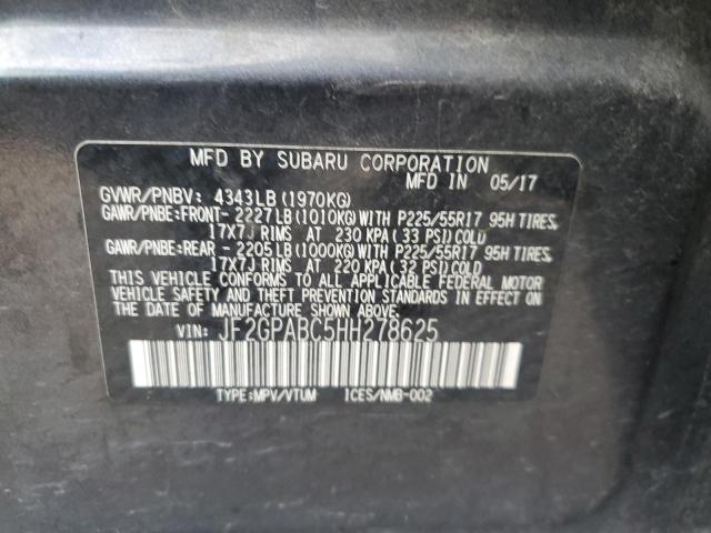 2017 SUBARU CROSSTREK - JF2GPABC5HH278625