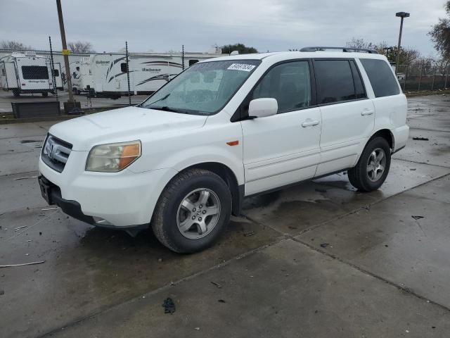 HONDA PILOT EX 2006 white  gas 5FNYF28586B015109 photo #1