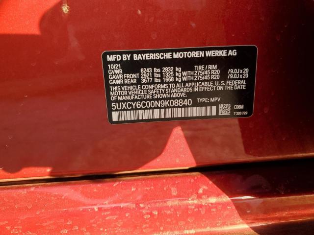2022 BMW X6 XDRIVE4 - 5UXCY6C00N9K08840