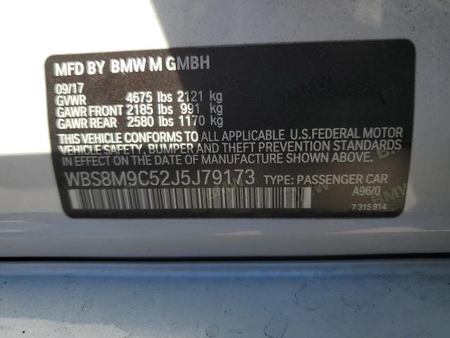 2018 BMW M3 WBS8M9C52J5J79173