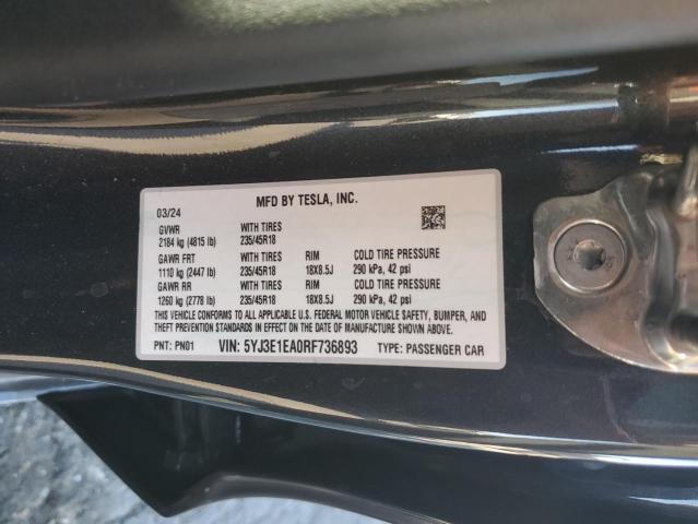 2024 TESLA MODEL 3 - 5YJ3E1EA0RF736893