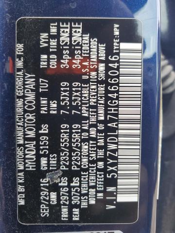 2017 HYUNDAI SANTA FE S - 5XYZWDLA7HG466046