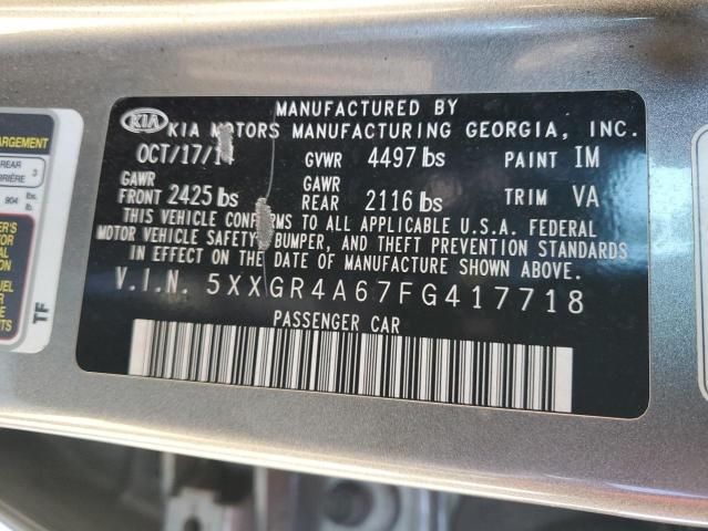 2015 KIA OPTIMA SX 5XXGR4A67FG417718