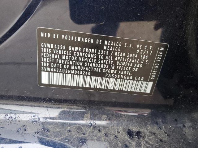2017 VOLKSWAGEN GTI S/SE - 3VW447AU2HM049240